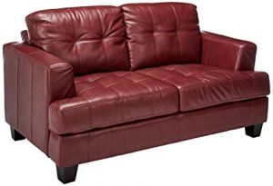 Amazon.com: Samuel Leather Loveseat Red: Kitchen & Dining