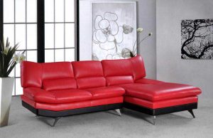 VG-4 Sectional Sofa Bright Red leather | Sectionals