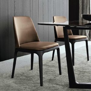 Brand dinette wood dining chair fabric stylish and comfortable