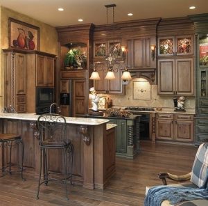 Rustic kitchen cabinets.. Love by HananhX | Kitchen ideas