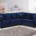 Amazon.com: Meridian Furniture 655Navy-Sectional Ferrara Velvet