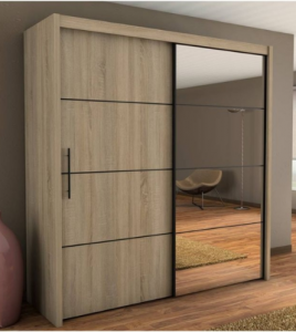 Inova Oak 2 Door Sliding Door Wardrobe Slider 200cm P4DS4120