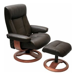 Scansit 110 Ergonomic Leather Recliner Chair + Ottoman