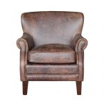 Leamington Leather Armchair - Brown | Dunelm