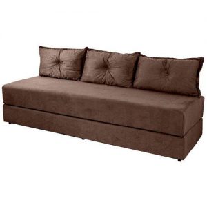 Sofá Cama Bicama Casal 3 Lugares Sofanete Suede Marrom nas Lojas