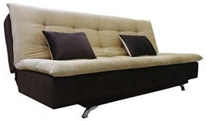 Adorn India Aspen Three Seater Sofa Cum Bed (Brown and Beige