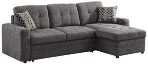 Amazon.com: Gus Sectional Sofa with Pull Out Bed Charcoal: Kitchen