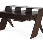 Platform Studio Desk with keyboard Tray (Kodiak Brown) - Desks