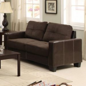 Brown Suede Loveseat | Wayfair