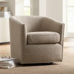 Swivel Armchairs for Living Room Luxury Tyler Trinity Stone Fabric