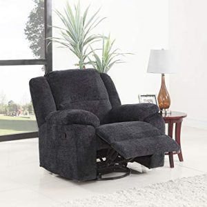 Amazon.com: DIVANO ROMA FURNITURE Brush Microfiber Rocker and Swivel