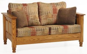 Traditional Wood Trim Loveseat from DutchCrafters Amish Furniture