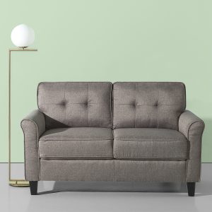 Zinus Josh Traditional Loveseat, Grey Weave - Walmart.com