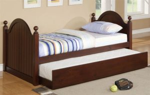 Sienna Twin Bed with Trundle Cherry | Bed Frames | Poundex Furniture