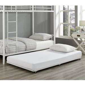 Walker Edison White Twin Roll-Out Trundle Bed Frame - Walmart.com