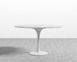 Tulip Table Round - Carrara | Rove Concepts