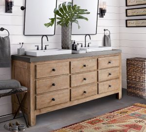 Mason Double Sink Vanity - Wax Pine | Pottery Barn