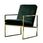Amazon.com: Mr.do Velvet Armchair Dark Green Single Lounge Chair