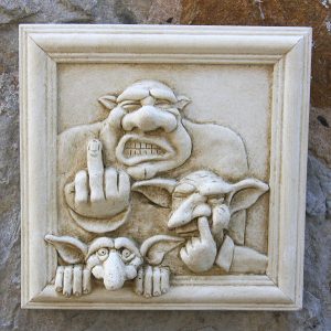 GOBLIN FAMILY WALL Plaque - Garden Wall Plaques Find Mythical