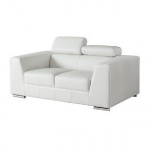 Off White Leather Loveseat | Wayfair