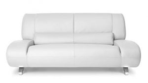 Amazon.com: Zuri Furniture Modern Aspen White Microfiber Leather