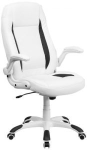 Amazon.com: Flash Furniture High Back White Leather Executive Swivel