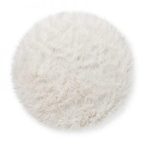 Faux Fur Rug (3' Round) White - Pillowfort™ : Target