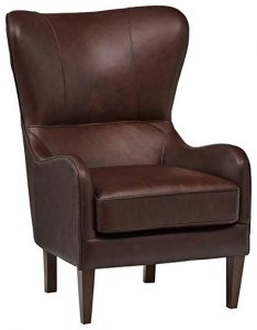 Amazon.com: Stone & Beam Mid-Century Modern Leather Wingback Chair