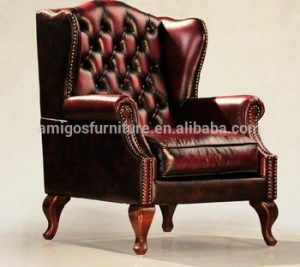 Antique Leather Wingback Chair, View vintage leather chair, AMIGOS