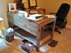 Industrial-Rustic Fusion Reclaimed Wood Desk - Industrial - Home