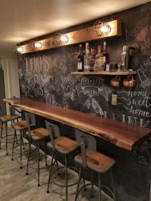 Transform Your Basement into a Trendy Bar