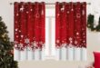 Deck the Windows: A Festive Review of WONGS BEDDING Red Christmas Curtains