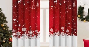 Deck the Windows: A Festive Review of WONGS BEDDING Red Christmas Curtains