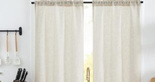 JINCHAN Beige Kitchen Curtains Review: Elegant, Light Filtering, and Easy Maintenance!