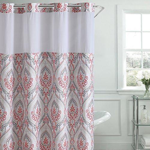 Elegant Hookless Shower Curtains with Snap-in Liners