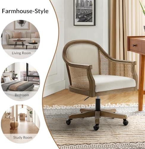 Exploring the Comfort and Style of Tina's Rattan Desk Chair