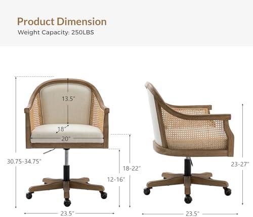 Exploring the Comfort and Style of Tina's Rattan Desk Chair