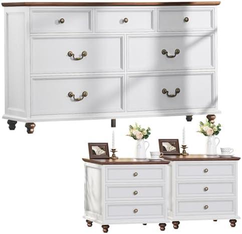 Discover Our Charming Farmhouse Dresser and Nightstand Set