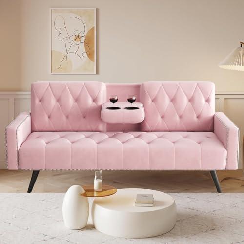 Transforming Spaces: Our Take on the Chic Pink Velvet Futon