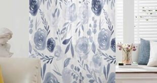 Transform Our Space with Blue Floral Sheer Window Curtains