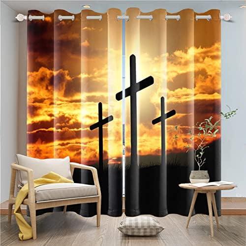 Discover the Serenity of Faith with Our Cross Blackout Curtains