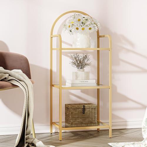 Effortlessly Stylish: Our Take on the Gold 3-Tier Bookcase