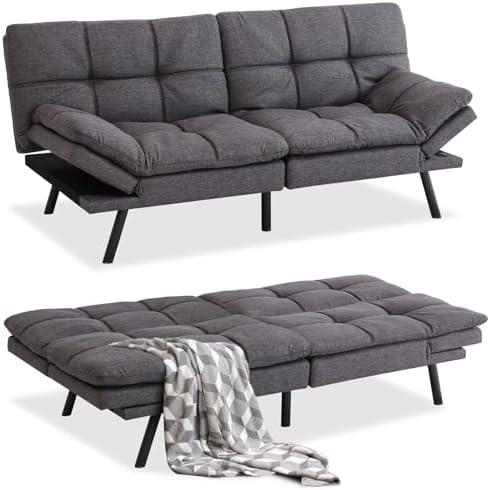 Versatile Velvet Loveseat: Sleep, Lounge, Style!