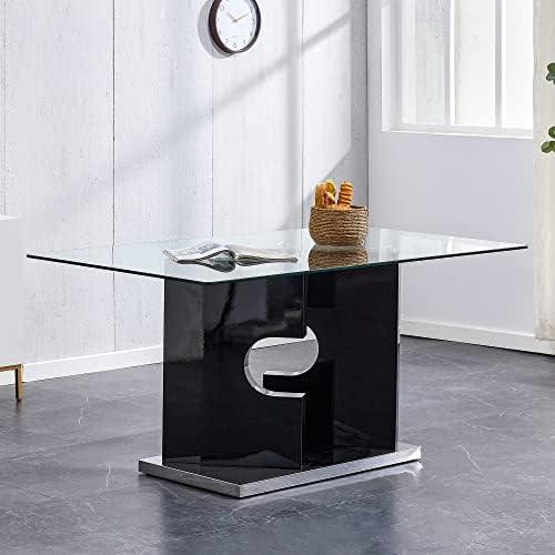 Gathering Around Style: ⁣Our Take on the 63'' Glass Dining Table