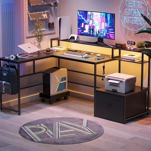 Stylish Desks with ‍USB Ports & LED ​Lights for Gaming!