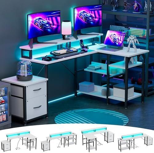 Stylish Desks with USB Ports &‍ LED​ Lights‍ for Gaming!