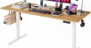 Versatile L Shaped Desk with LED and Charging Ports