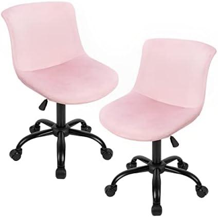 Discover Comfort: Our Review of the Pink Armless Desk Chairs