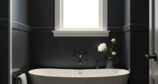 Transform Your Space: The Allure of Two-Tone Bathrooms with Dark Walls and Light Trim