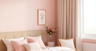 Creating Serenity: The Perfect Blend of Blush Pink and Beige in a Girls’ Room Design